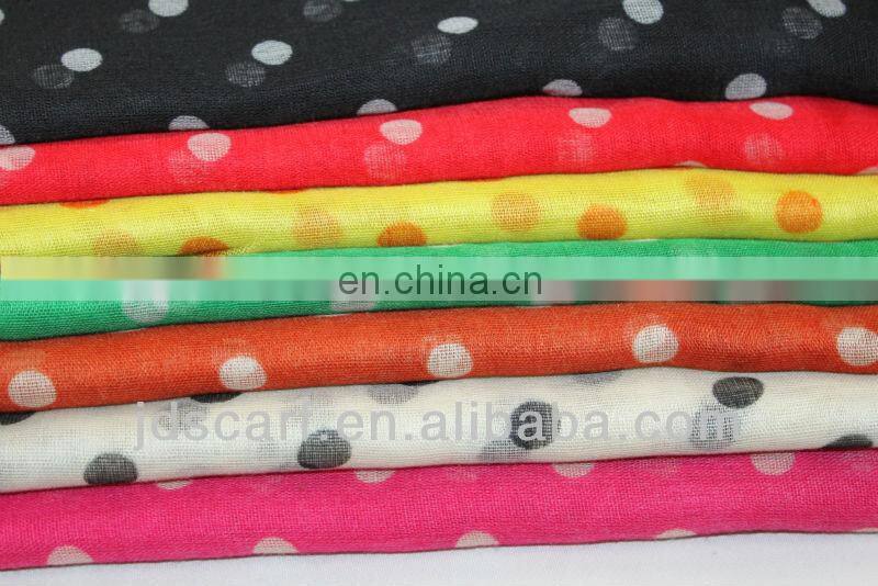 cotton block printed scarf JDYVP-003# Printing scarf 100% voile polyester shawl wholesaler
