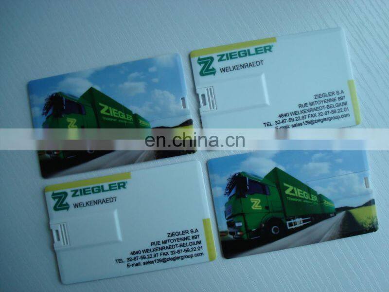 High quality 8GB plastic credit card usb flash with custom logo