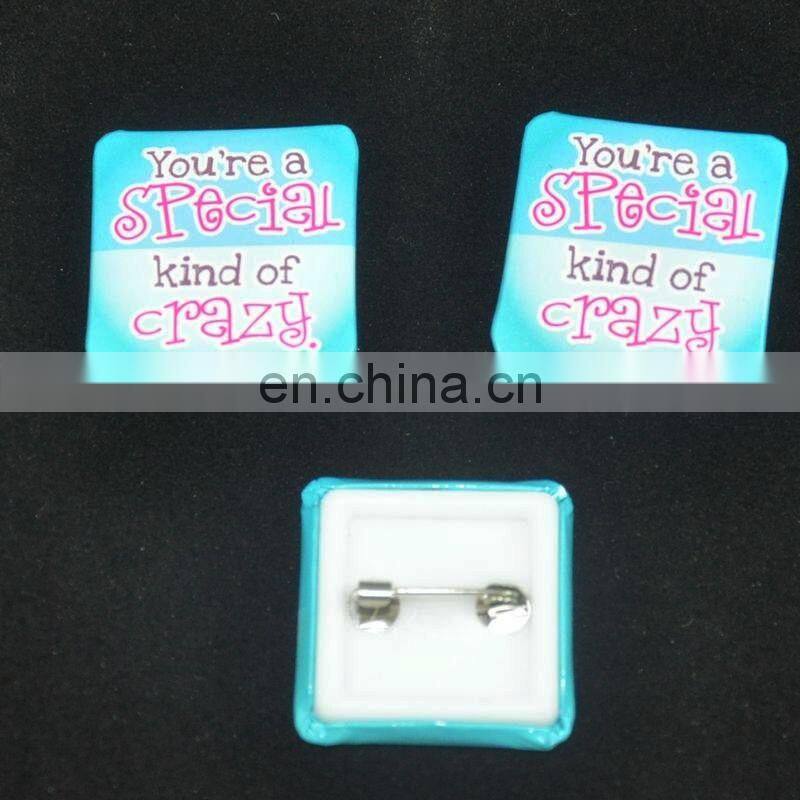 New arrived craft eco-friendly craft-tin square bedge for decoration