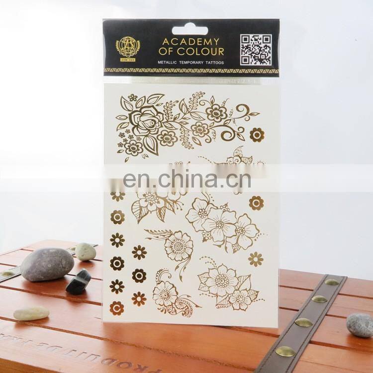 Metallic Gold Temporary Finger Tattoo Sticker