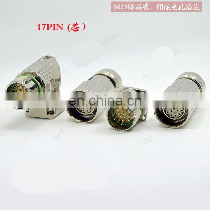 wholesale straight M23 Encoder Connector 6 8 12 17 19 pin cores Power Plug