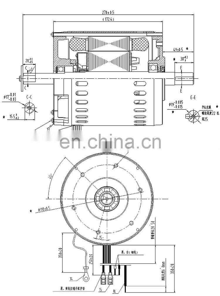 S127 Single Phase synchronous low rpm Electric AC Motor For Branch Grinder