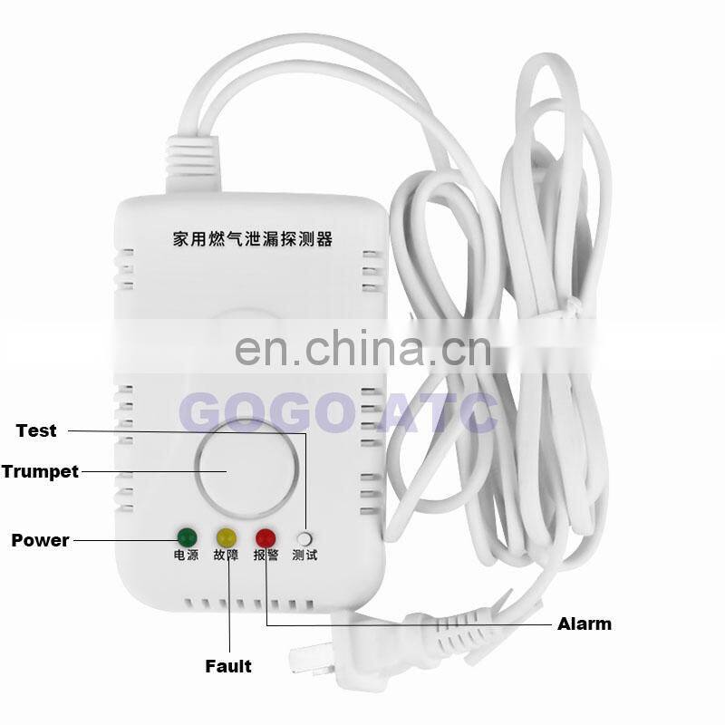 DN15 manual reset 1/2" / hose to hose / Aluminum alloy gas emergency shut off solenoid valves home Gas Leak Detector alarm DC9V