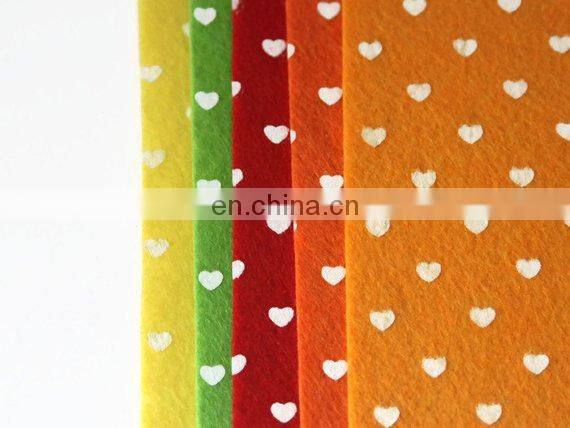 Felt Printed Tiny Dot Polyester Non woven Fabric
