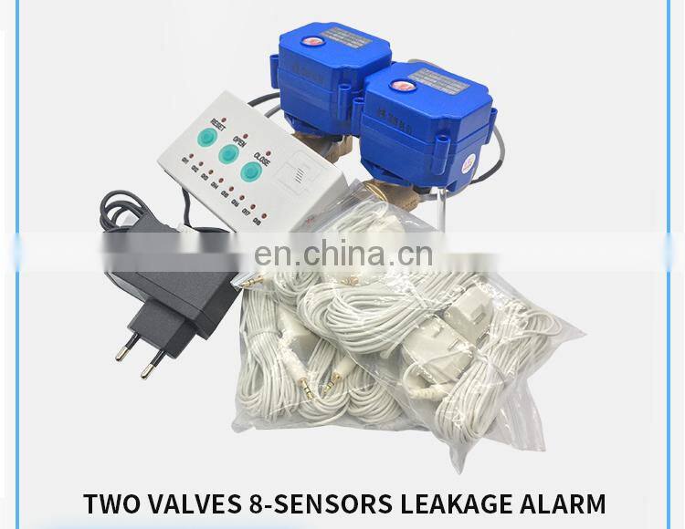 water leak detection valve with sensor and controller for smart home