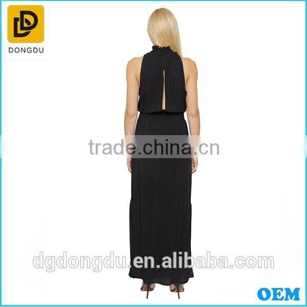 Factory wholesale OEM design summer ladies formal maxi rayon dress 2016