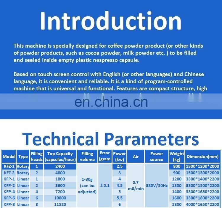 Shanghai manufacture nespresso filling sealing machine