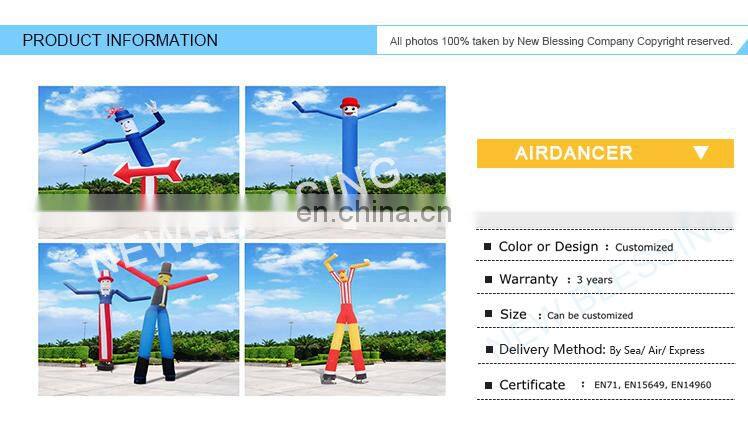 Promotion customized inflatable airdancer tube man advertising puppet equipment with blower