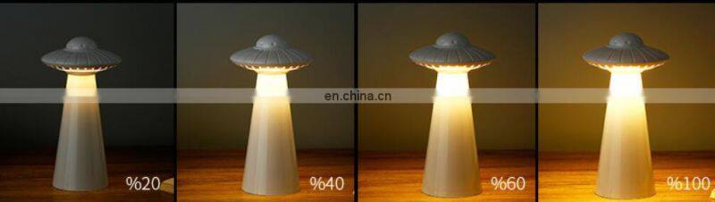2020 Amazon hot sale Kids gift rechargeable USB cable UFO LED table desk lamp for home decoration