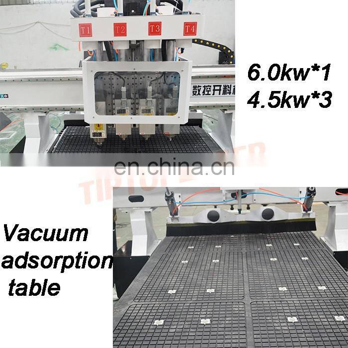 Hot sale Chinese 4 heads 3d woodworking CNC cutting machine 1325