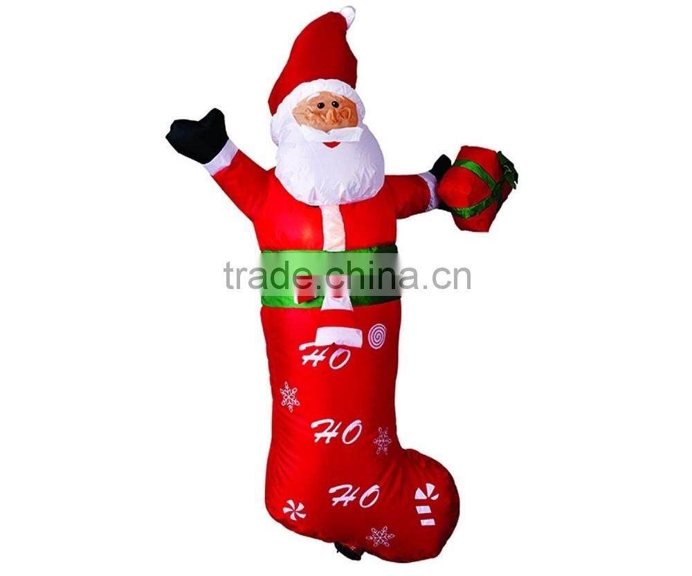 Funny large inflatable smile santa for Christmas decoration