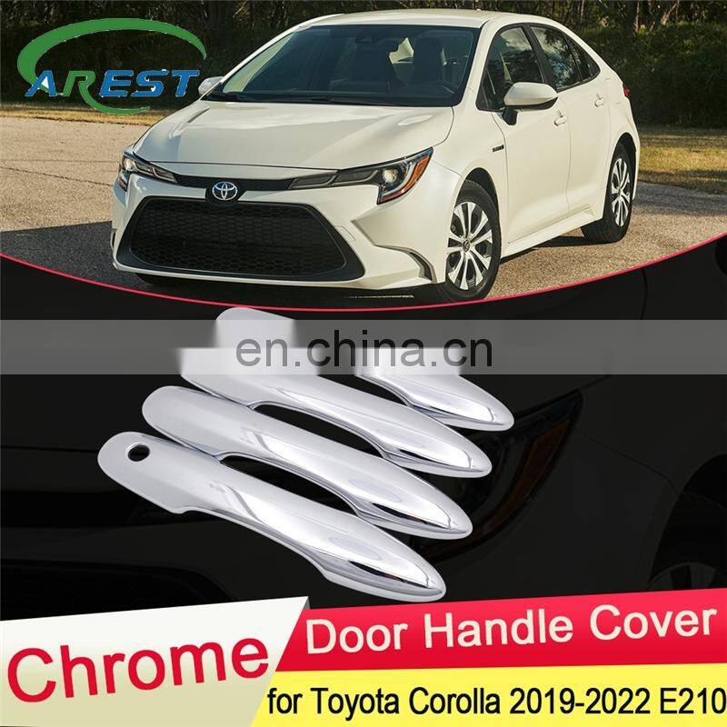 for Toyota Corolla Auris E210 2019 2020 2021 2022 Chrome Door Handle Cover Catch Trim Set Car Catch Cap Styling Accessories ABS