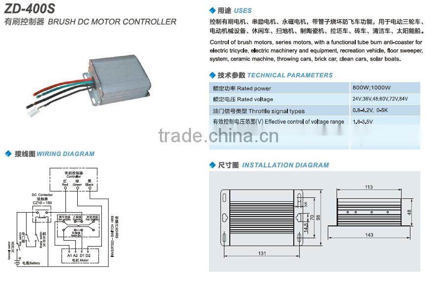 SAYOON Brushed DC motor controller ZD-400S