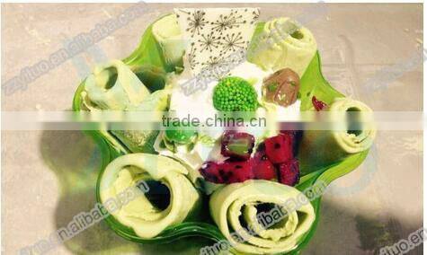 New Arrival Fried Ice Cream Machine Double Pan R404a Refrigerant 500mm/700mm Double Flat Pan Fried Ice Cream Machine