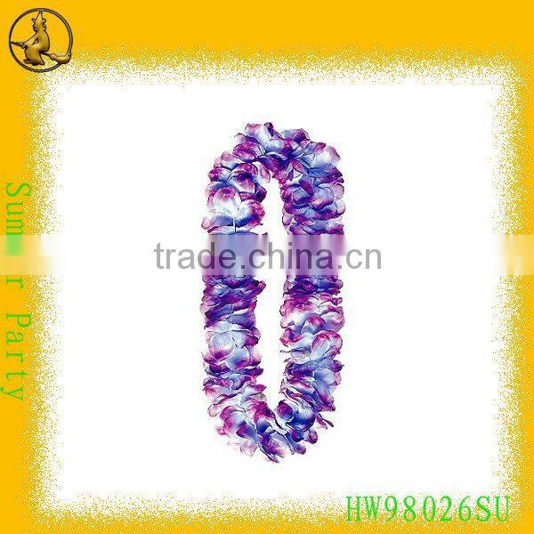 Blue Fashion Polyester Hawaii Flower Leis Made in China
