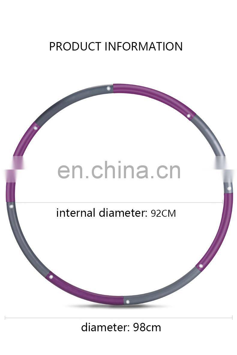 Weighted Hula Hoops Adult Weight Loss Waist Training Detachable Smart Hula Ring Hoops