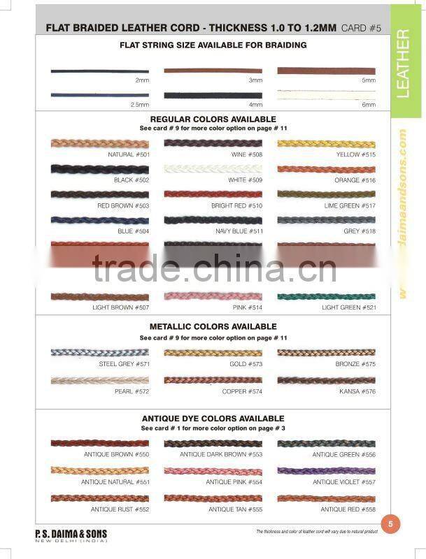 Flat Braided Leather Cord