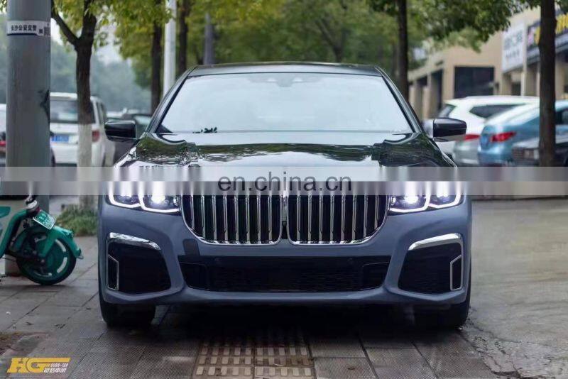 Runde PP Material For BMW 7 Series G11 G12 Old To New M Style Body Kit Front Rear Bumper Lip Side Skirt Fender Hood Headlight