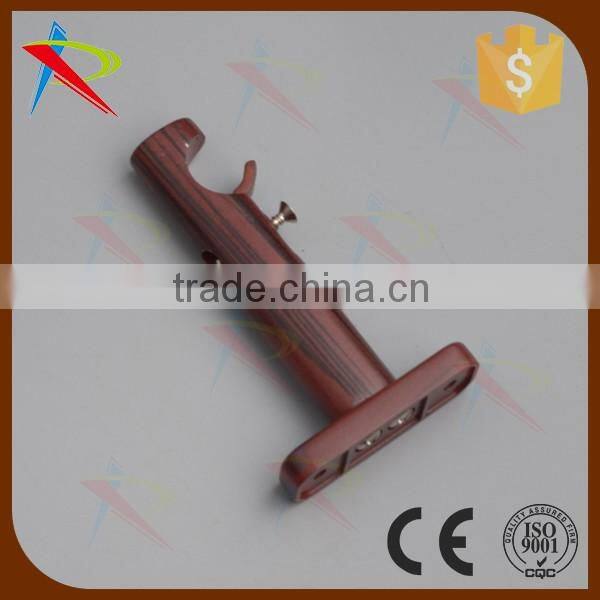Metal Aluminum alloy Material wooden plated fancy curtain rod brackets
