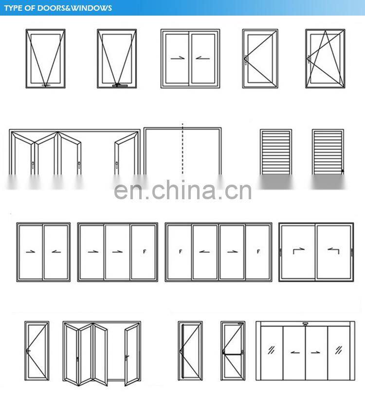 New design wood color UPVC casement window