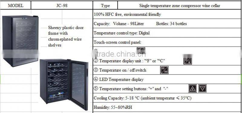 compressor cooling bottle wine bucket/chiller/fridge