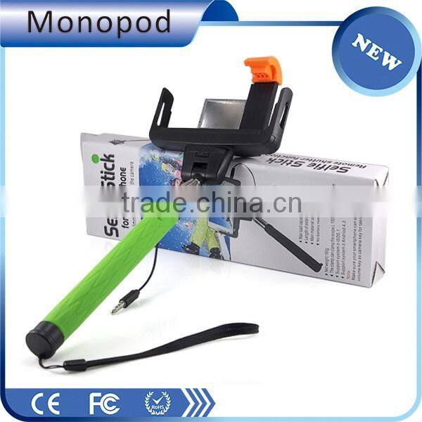 Cheap top sell hot selling wired selfie stick