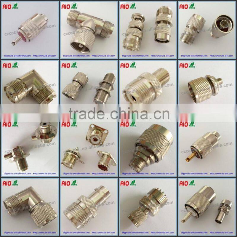 Straight brass 6 Piece UHF Female SO239 Clamp type Connector-RG58,RG141&LMR-195