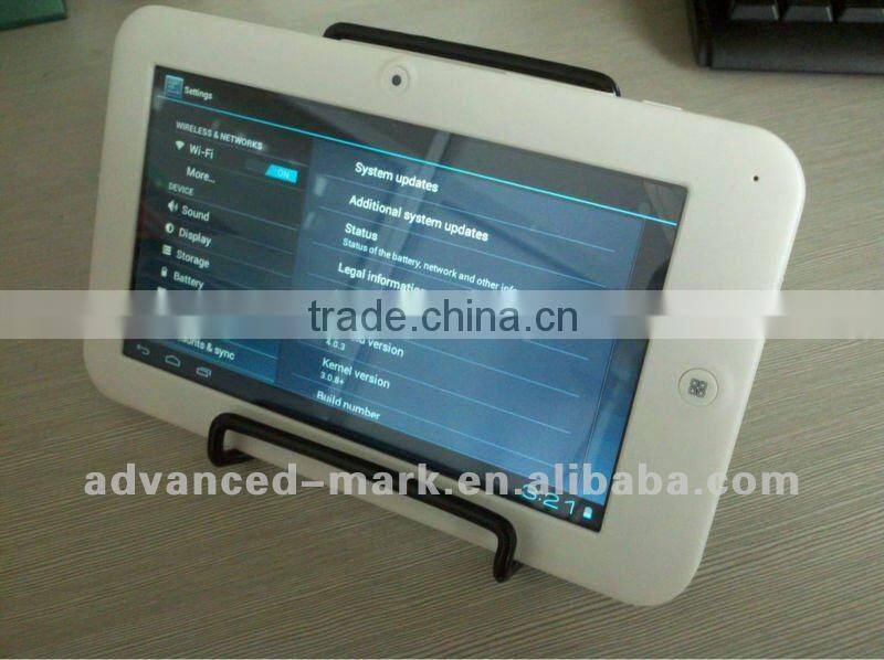 New 7 " Android 4.0 os , Cortex-A8 1.2 GHz , 512MB/4GB, 800*480 Pixels , 3000mAh Battery Tablet PC , Support USB 3G Dongle