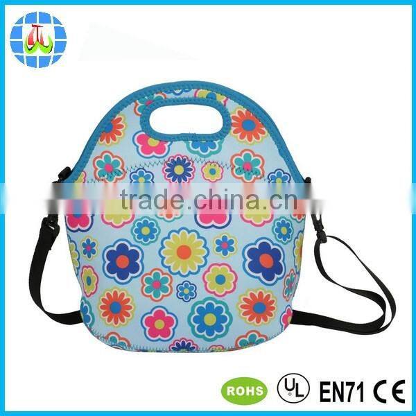 fashion neoprene tote insulated lunch carrier for kids snacks