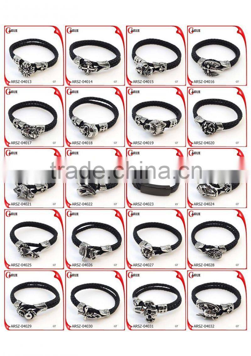 guangzhou wholesale market leather jewelry bracelet men