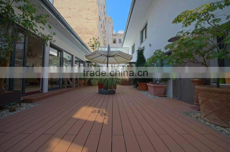 WPC decking floor from U-timber composite board swimming pool