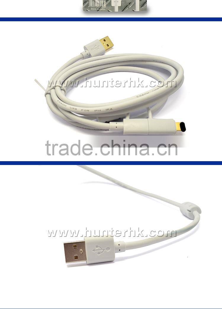 Multi-function Data Line 2 in 1 Cable For iPhone 6 & Micro