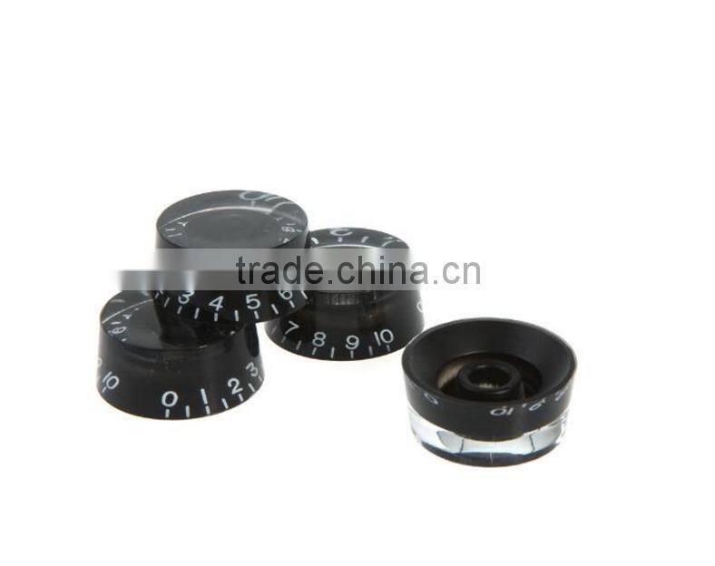 Drop shpping Custom Speed Knobs Volume Tone Control Acrylic Buttons Replacement Guitar Parts Black