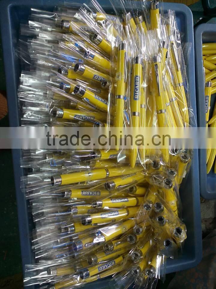 plastic and metal led custom design logo pen light led pen light