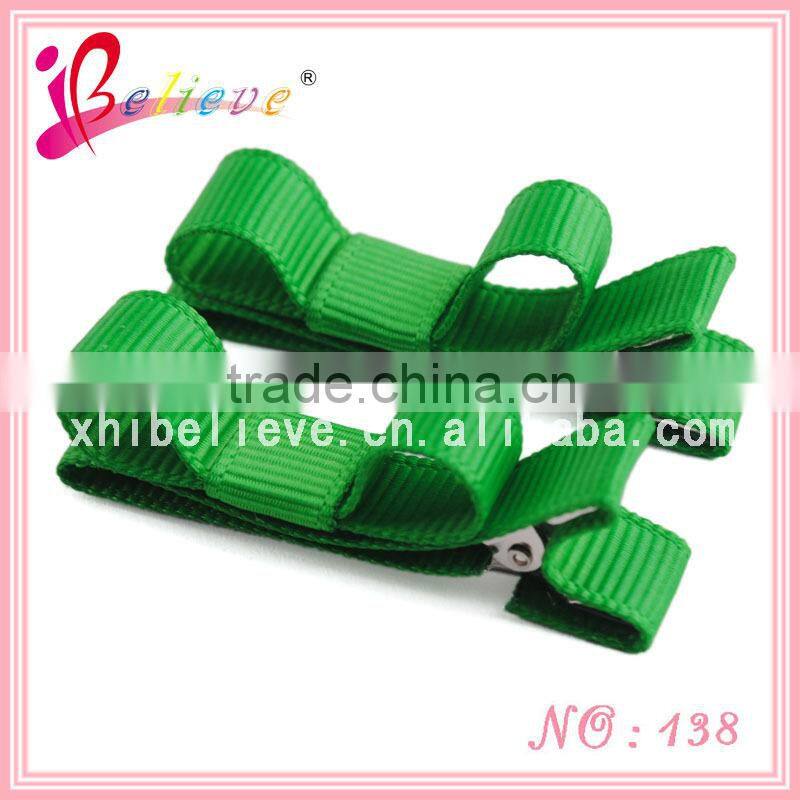 Kids hair accessories grosgrain handmade flat materials hair clips
