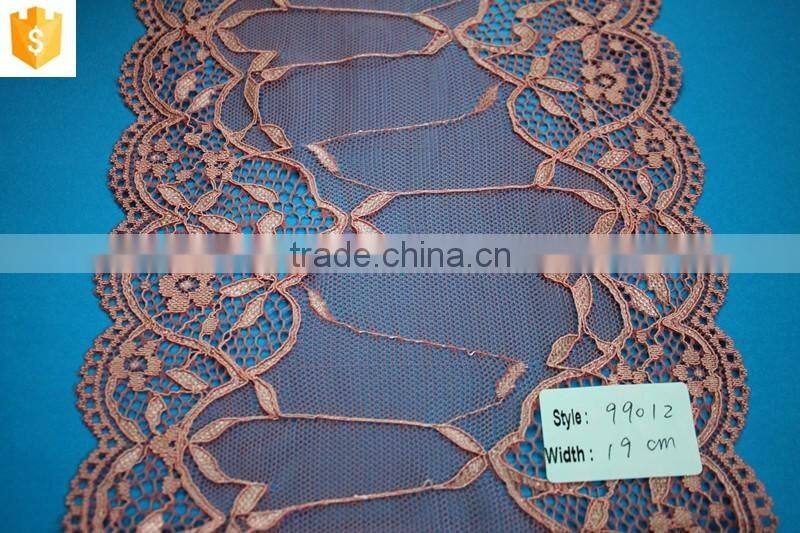 2016 beautiful chemical french lace fabric nylon spandex for wedding dress