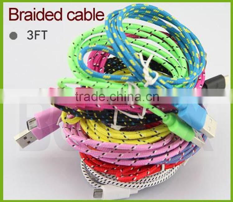 Braided Nylon Magnetic Charging 2.0 Micro USB Cable