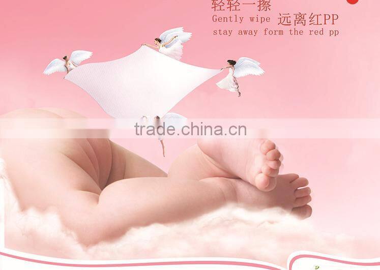 VGERGER CHINA supplier good price100% cotton purified water Baby wet wipes