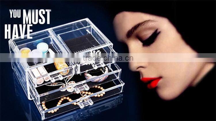 gift for girls transparent drawer type makeup container