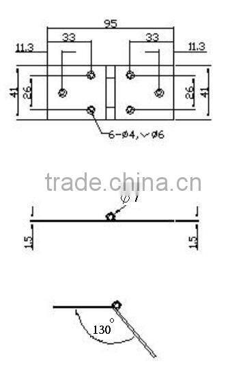 95 x 41 x 1.5 mm High Quality Durable Furniture Cupboard Kitchen Cabinet Hinges Door