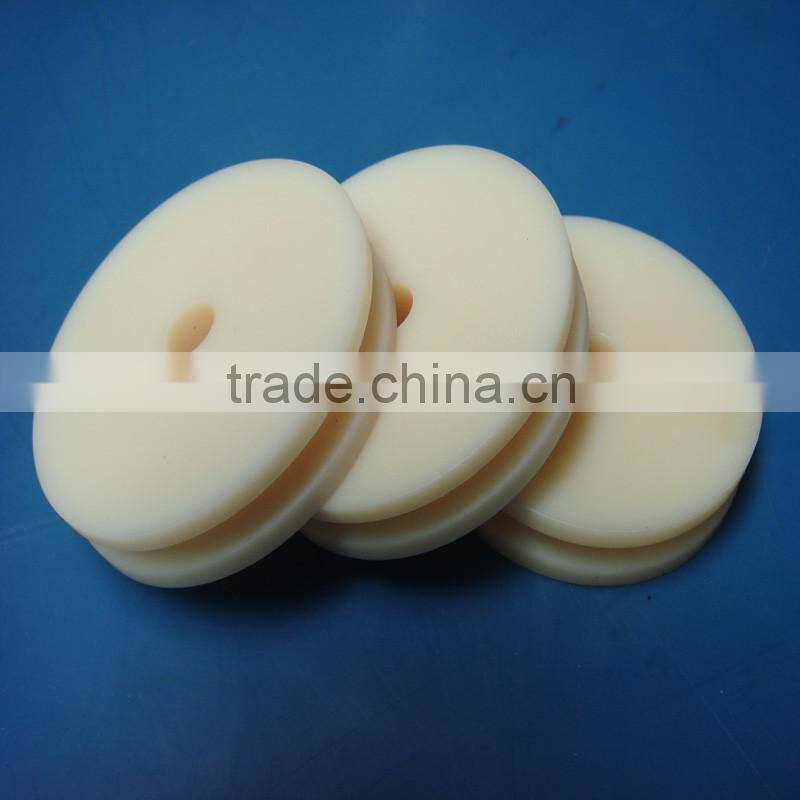 CNC machining black Nylon polyamide PA6 pulley wheels with bearings