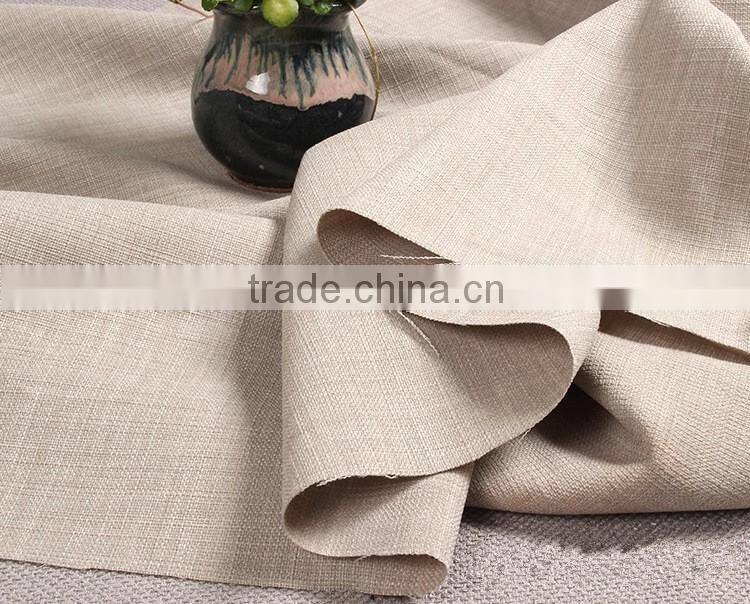 Factory Price Solid color thick cotton/linen sofa curtain tablecloth fabric