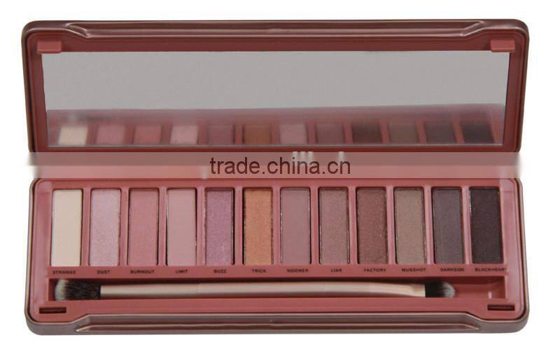 Hot Selling NK Makeup Eye Shadow 12 Colors Eyeshadow Palette with Brusher