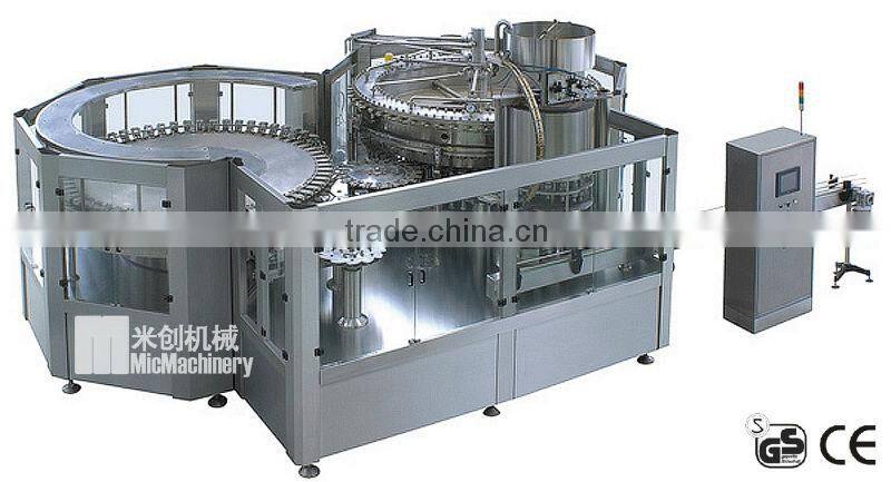 MIC48-36-8 Automatic beverage bottles filling machine three in one