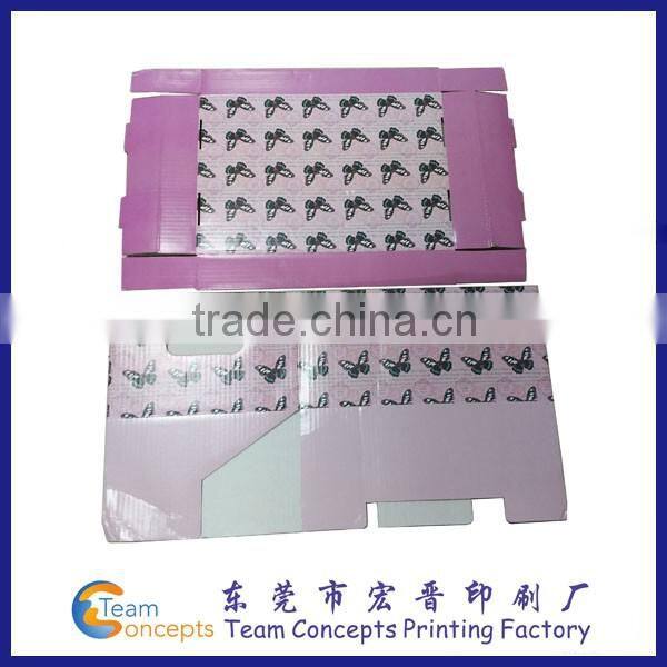 customized e flute shipping black packaging corrugated box