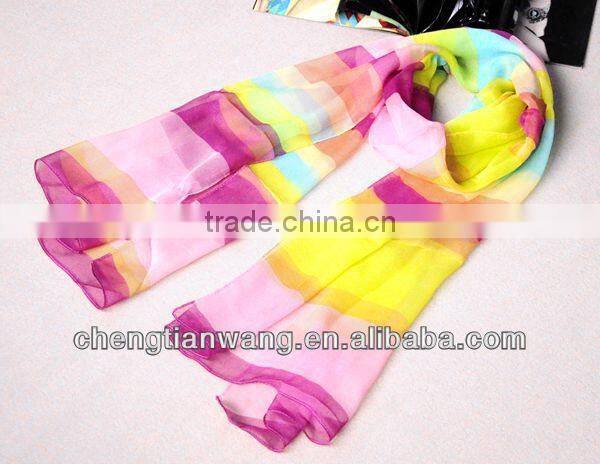 2015 new product latest design good quality beautiful raw silk scarf