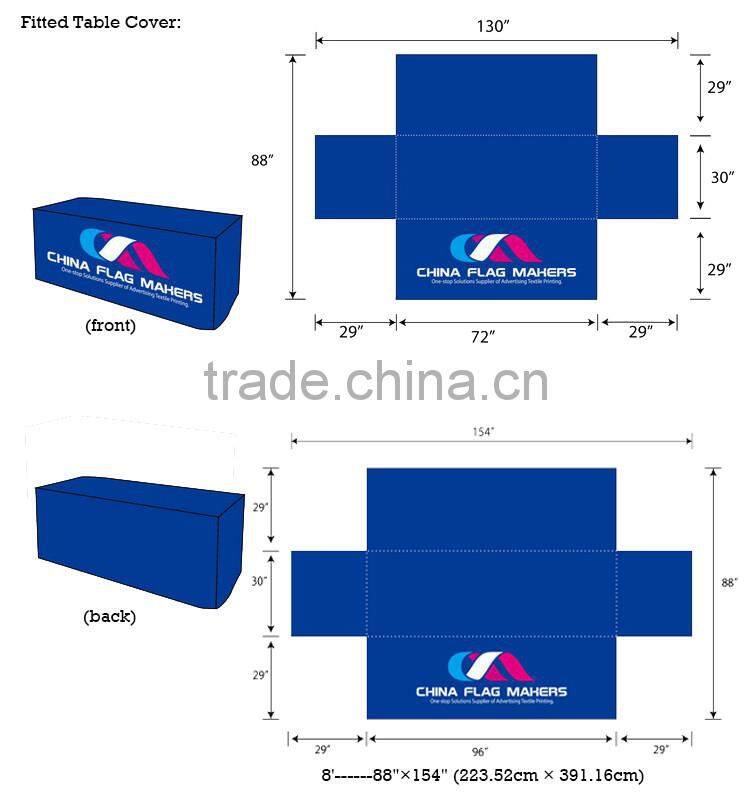 no moq custom exhibition event fit table cover