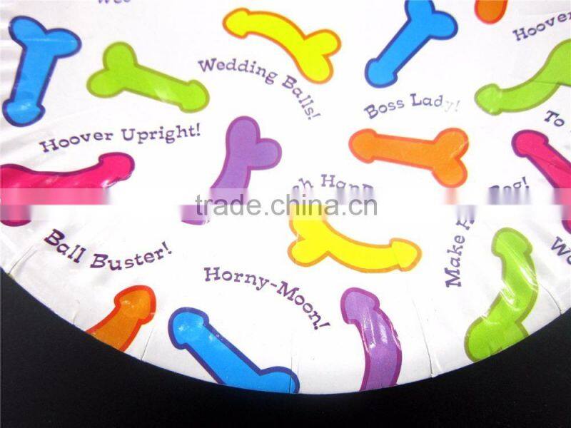 Hen night party willy paper plates