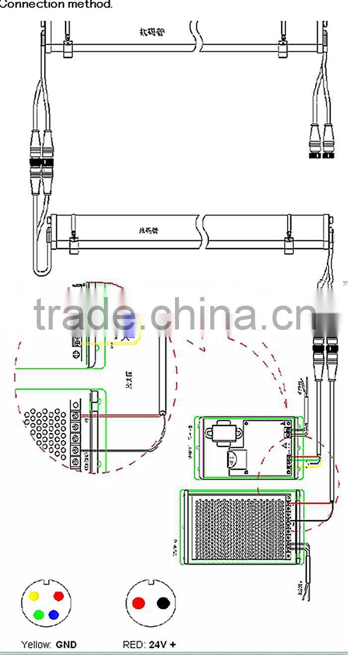 IP66 changes in effect with rich LED for decorating the building, 16 pixel IC Led Hurdle light, programmable light dmx led tube