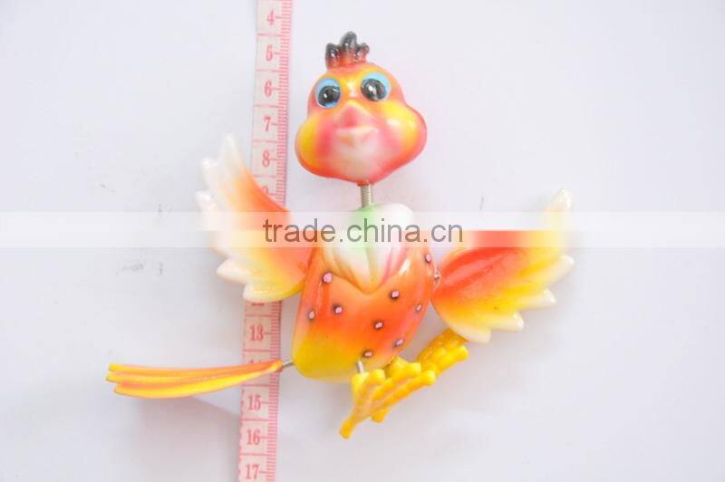 4 inch Plastic Art Customized Animal Handmade Cartoon Bird Fridge Magnets For Home Decoration
